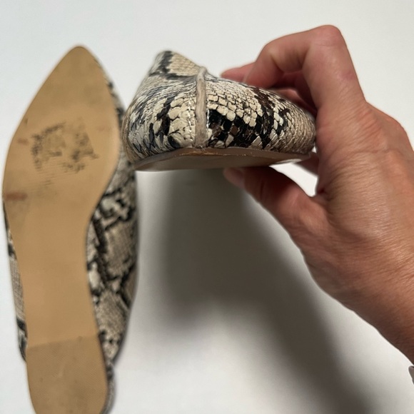 H by Halston Snakeskin Slip On Mules Size 7 - Picture 6 of 7